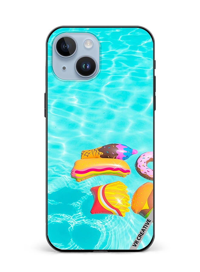 VR CREATIVE Protective Case Cover For Apple iPhone 15 Plus Food Chill Design Multicolour - Image 1