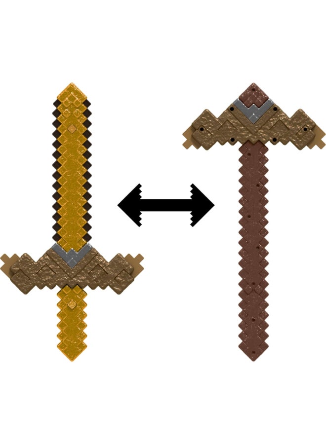 Minecraft Click And Switch Sword and Pickaxe 2-in-1 Toy - Image 2