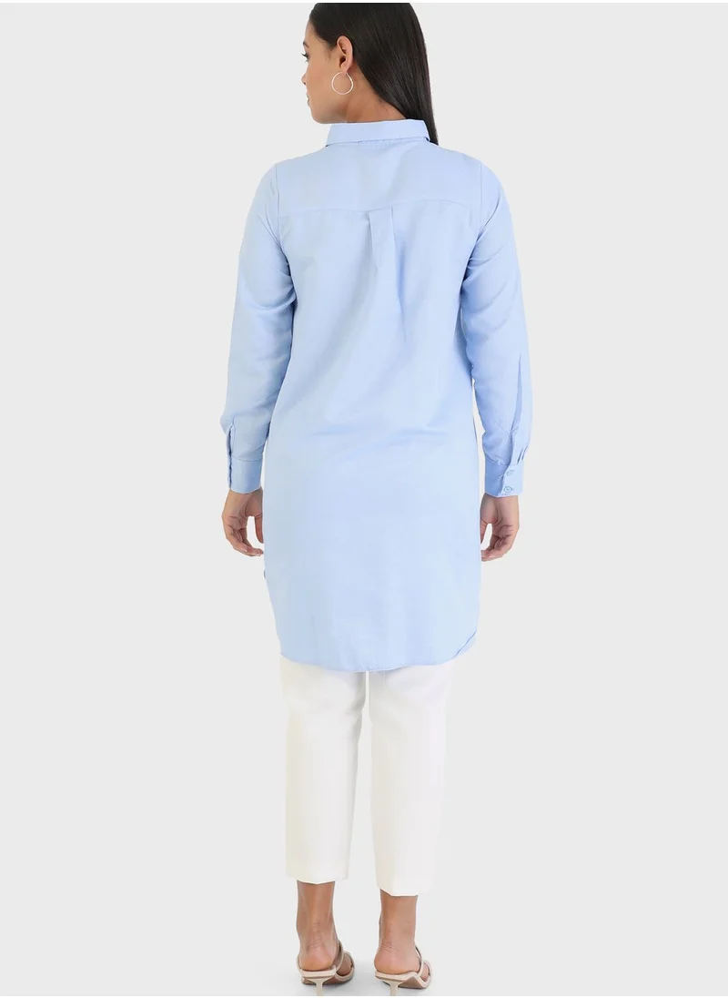 Refka by modanisa Crew Neck Longline Tunic