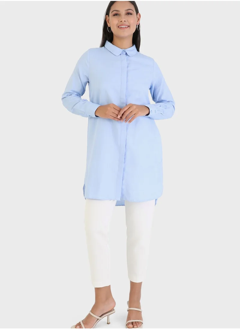 Refka by modanisa Crew Neck Longline Tunic