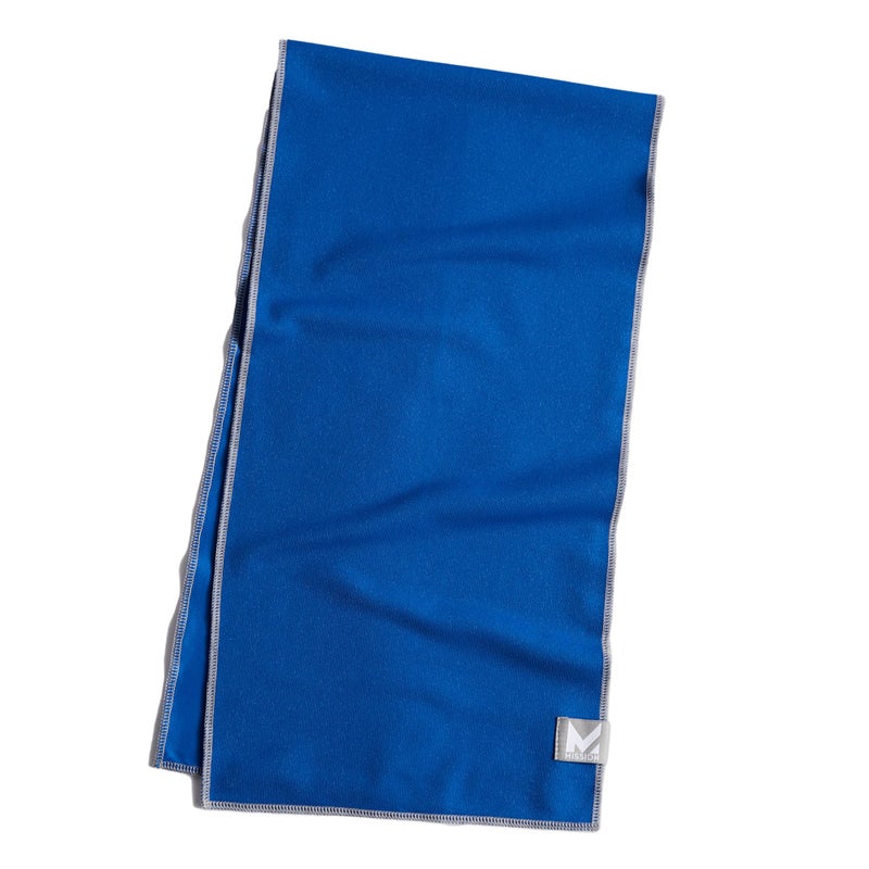 MISSION Max Plus Cooling Towel Soft Durable Microfiber  Cools Up to 3 Hours  UPF 50 Sun Protection  Machine Washable MISSION Blue