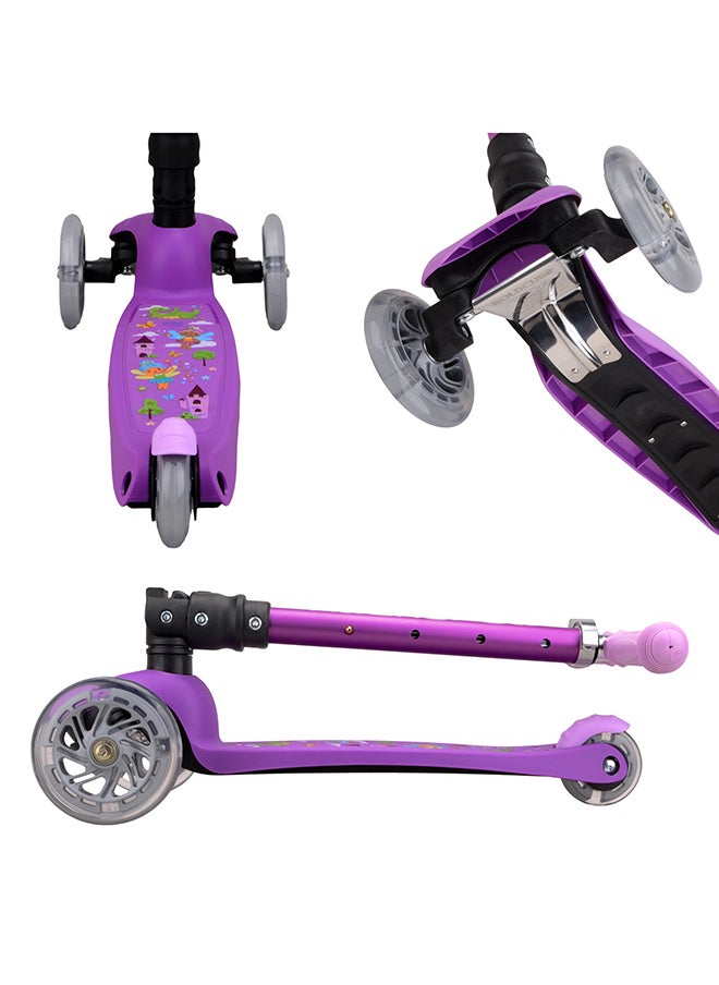 BoldCube 3 Wheel Scooter Folding Teeny Fairytale, Foldable Handlebar Kids Kick Scooter, For age 3 years+ (Lilac)  - Image 2