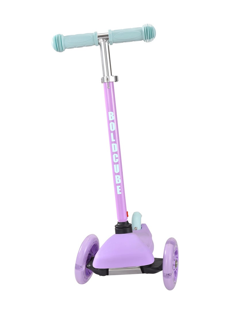 BoldCube 3 Wheel Scooter Folding Teeny Fairytale, Foldable Handlebar Kids Kick Scooter, For age 3 years+ (Lilac) - Image 1