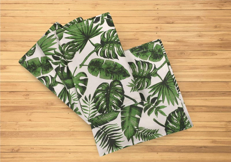 Urban Villa Urban Villa Cloth Napkins Tropical Print 100% Cotton Absorbent Dinner Napkins (Set of 12) Oversized 20x20 Inches Soft Durable Reusable Washable Ideal for Everyday Use Wedding Parties Premium Quality  - Image 5