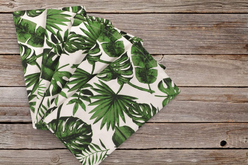 Urban Villa Urban Villa Cloth Napkins Tropical Print 100% Cotton Absorbent Dinner Napkins (Set of 12) Oversized 20x20 Inches Soft Durable Reusable Washable Ideal for Everyday Use Wedding Parties Premium Quality  - Image 4