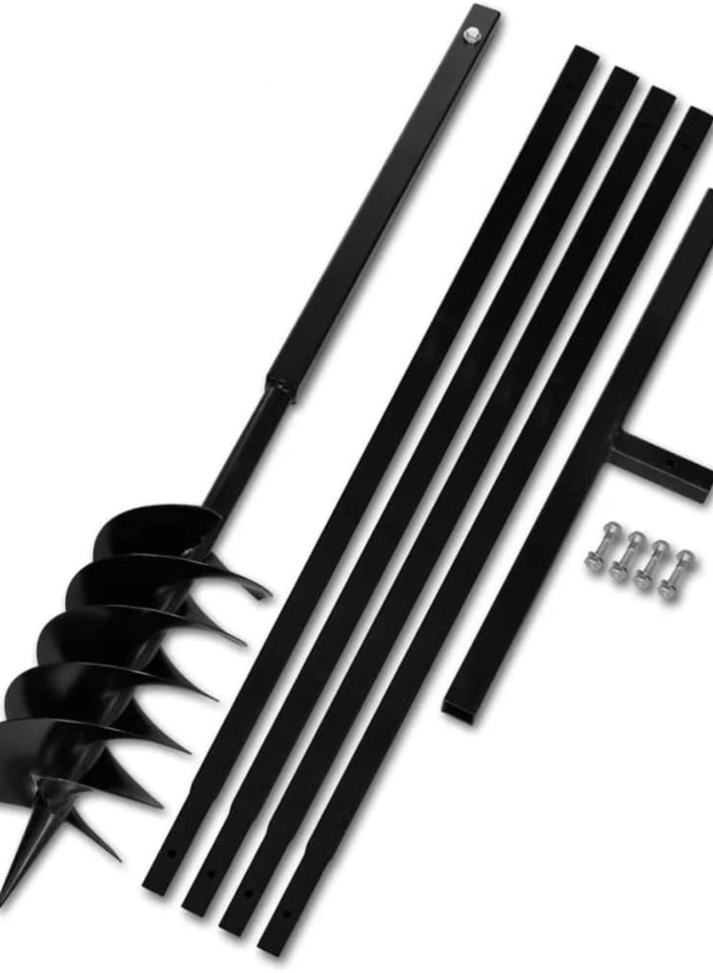 GGOOT Hardware,Tools,Drills,Augers,Ground Drill with Handle 150 mm with Extension Tube 5 m Steel - Image 1