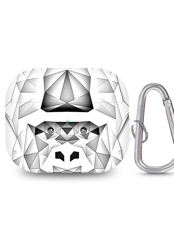 Stylizedd - StylePods Case for Airpods 3rd Gen Case With Anti-Lost Keychain - Poly Ape - Image 1