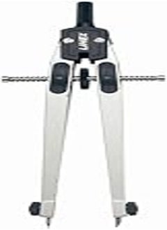 Linex 100411013 quick action compass professional compass 17 cm silver/black spindle guide, precise and precise geometry compass with extra leads in fixed box