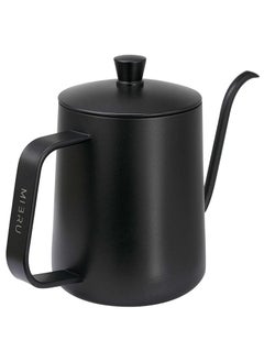 MIBRU Coffee Drip V60 Pour Over Kettle Goose neck Long Narrow Spout With Lid Tea Pot 304 Stainless Steel Teflon Coated Pitcher for pouring coffee 600ML  - Image 3