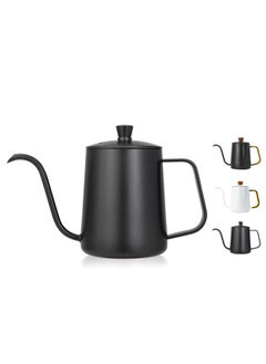 MIBRU Coffee Drip V60 Pour Over Kettle Goose neck Long Narrow Spout With Lid Tea Pot 304 Stainless Steel Teflon Coated Pitcher for pouring coffee 600ML  - Image 2