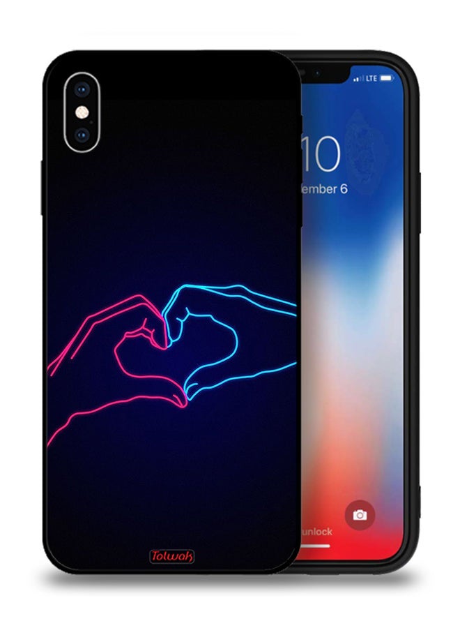 Tolwak Apple iPhone XS Protective Case Touching Hand Making Heart - Image 1