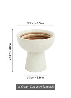ShebSheb Ceramic Dessert Bowls,Ice Cream Bowls for Sundaes, Fruits, Salads, Snacks  - Image 3
