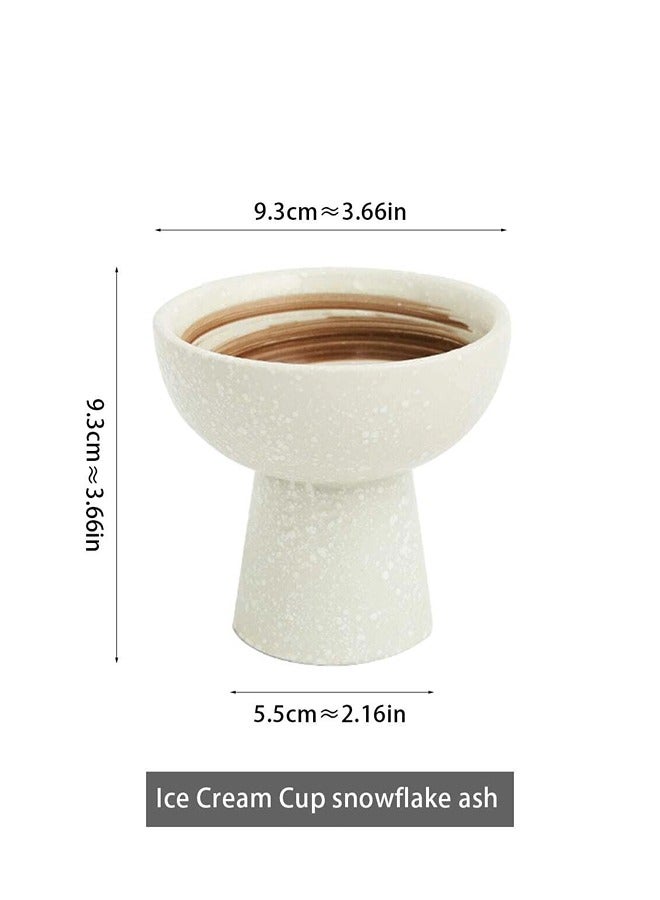 ShebSheb Ceramic Dessert Bowls,Ice Cream Bowls for Sundaes, Fruits, Salads, Snacks  - Image 3