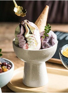 ShebSheb Ceramic Dessert Bowls,Ice Cream Bowls for Sundaes, Fruits, Salads, Snacks  - Image 1