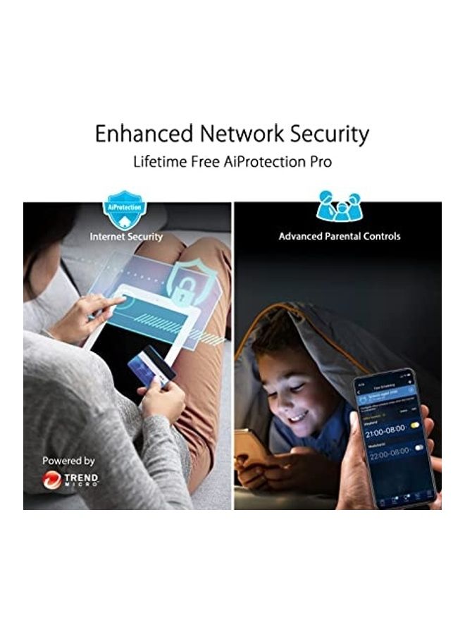 ASUS RT-AXE7800 Triband WiFi6E (802.11ax) Extendable Router, New 6GHz Band, 7800Mbps, ASUS Safe Browsing, Enhanced Network Security with AiProtection Pro and Instant Guard Sharable Secure VPN, Free Parental Controls, 2.5G Port, Link Aggregation, Smart Home | 90IG07B0-MU9B00 Black - Image 3