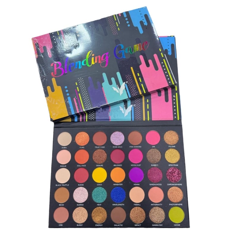 FEELHIGH Professional 35 Color Eyeshadow palette Shimmers eye makeup palette Long Wearing vibrant shades Multicolor - Image 1