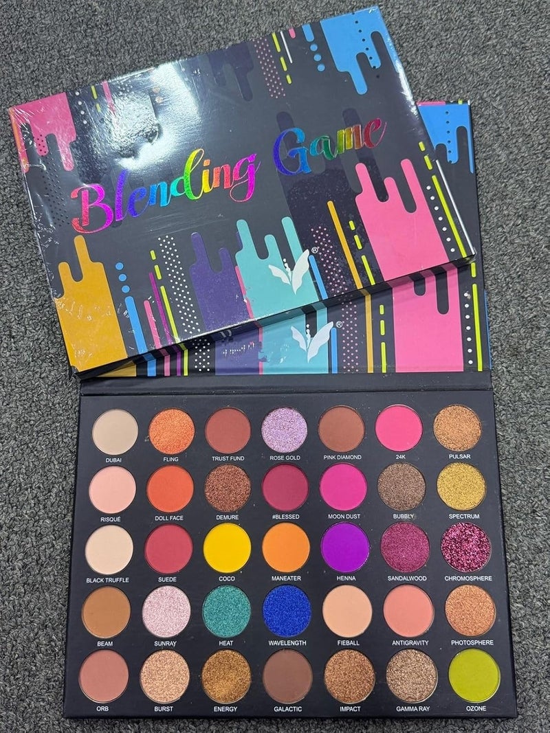 FEELHIGH Professional 35 Color Eyeshadow palette Shimmers eye makeup palette Long Wearing vibrant shades Multicolor - Image 5