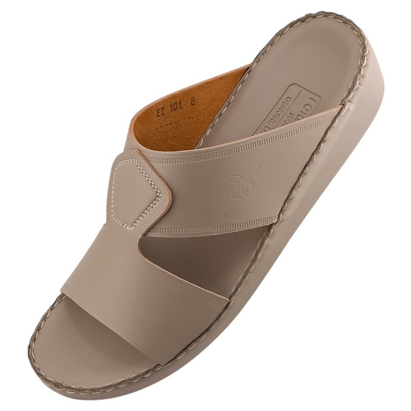 إيت صندل عربي يدوي الصنع للرجال من AET | شبشب رجالي خارجي | شبشب مفتوح من الأمام للاستخدام اليومي | جلد عربي أصلي ناعم | تصميم جديد | نعل داخلي مطابق للون| مريح وخفيف الوزن - Image 3