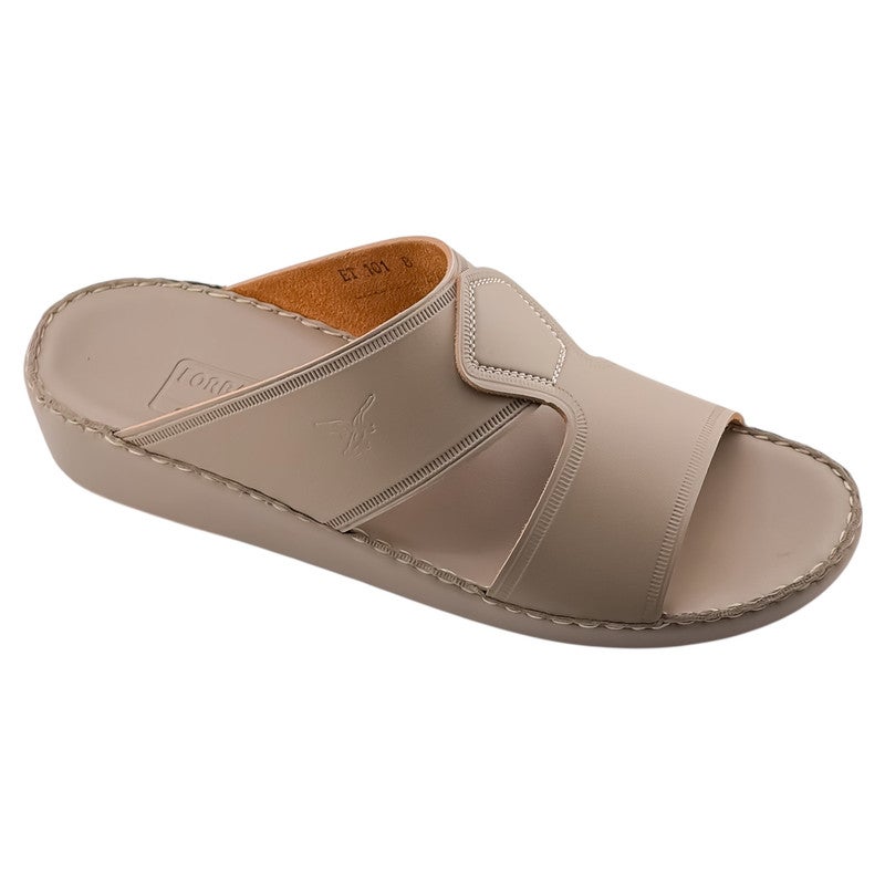 إيت صندل عربي يدوي الصنع للرجال من AET | شبشب رجالي خارجي | شبشب مفتوح من الأمام للاستخدام اليومي | جلد عربي أصلي ناعم | تصميم جديد | نعل داخلي مطابق للون| مريح وخفيف الوزن - Image 1