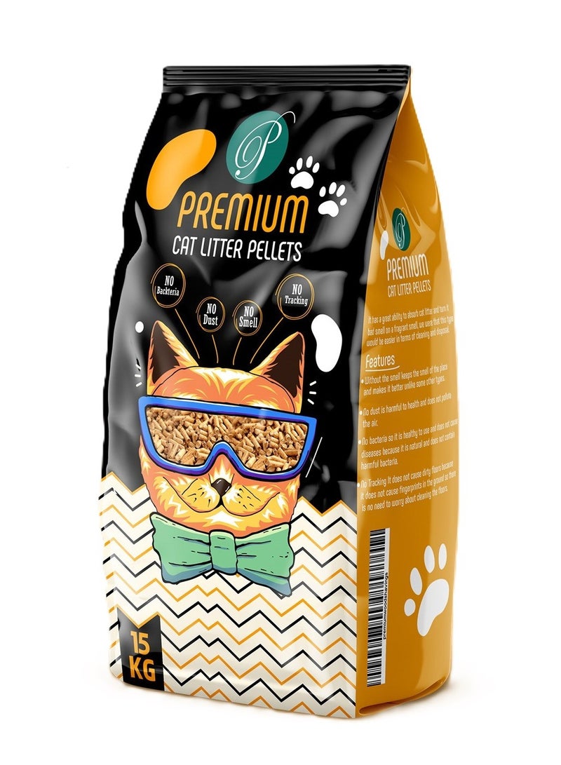 Premium Wood Pellet Cat Litter 15L