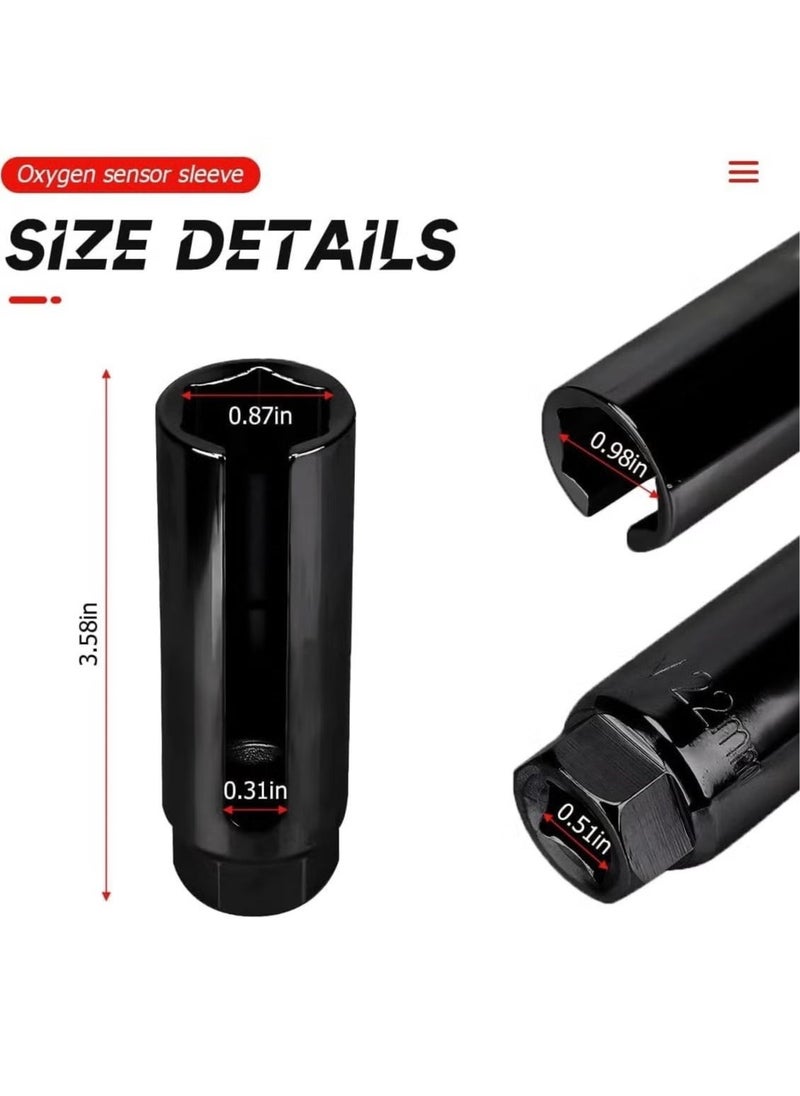 Oxygen Sensor Socket with Side Wire Cutout 3 8 Inch Drive x 7 8 Inch 22mm 6 Point fits All Vehicle O2 Removal and Installation Offset Oxygen Sensor Socket - Image 3