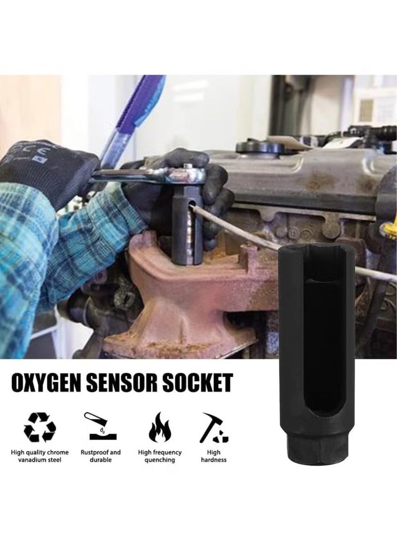 Oxygen Sensor Socket with Side Wire Cutout 3 8 Inch Drive x 7 8 Inch 22mm 6 Point fits All Vehicle O2 Removal and Installation Offset Oxygen Sensor Socket - Image 1