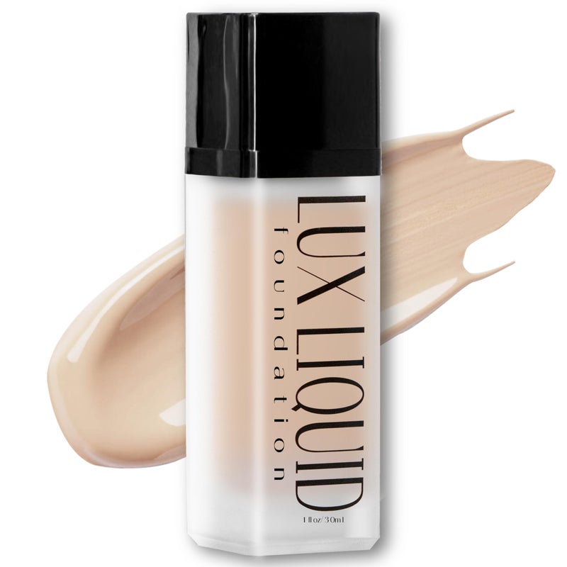 BaeBlu Organic Aloe-Based LUX Liquid Foundation, Natural Vegan Gluten-Free Made in USA, Hazelnut - Image 1