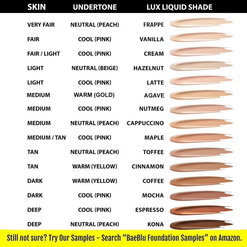 BaeBlu Organic Aloe-Based LUX Liquid Foundation, Natural Vegan Gluten-Free Made in USA, Hazelnut - Image 4