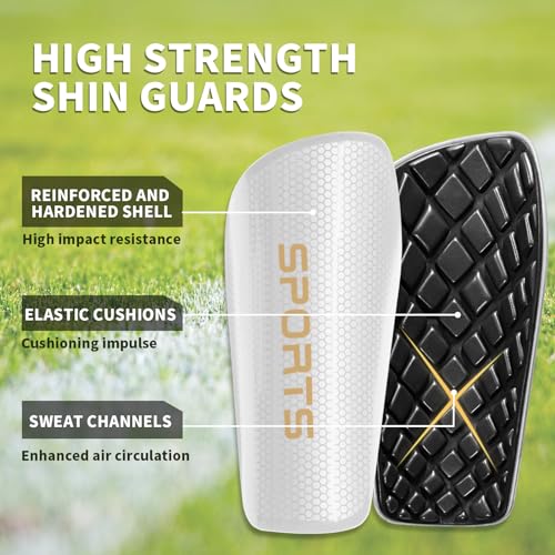 LPONJAR Soccer Shin Guards for Kids Youth Adults - Shin Pads and Sleeves with Optimized Insert Pocket for Boys Girls Men Women for Football Games - Protective Soccer Equipment - Image 3