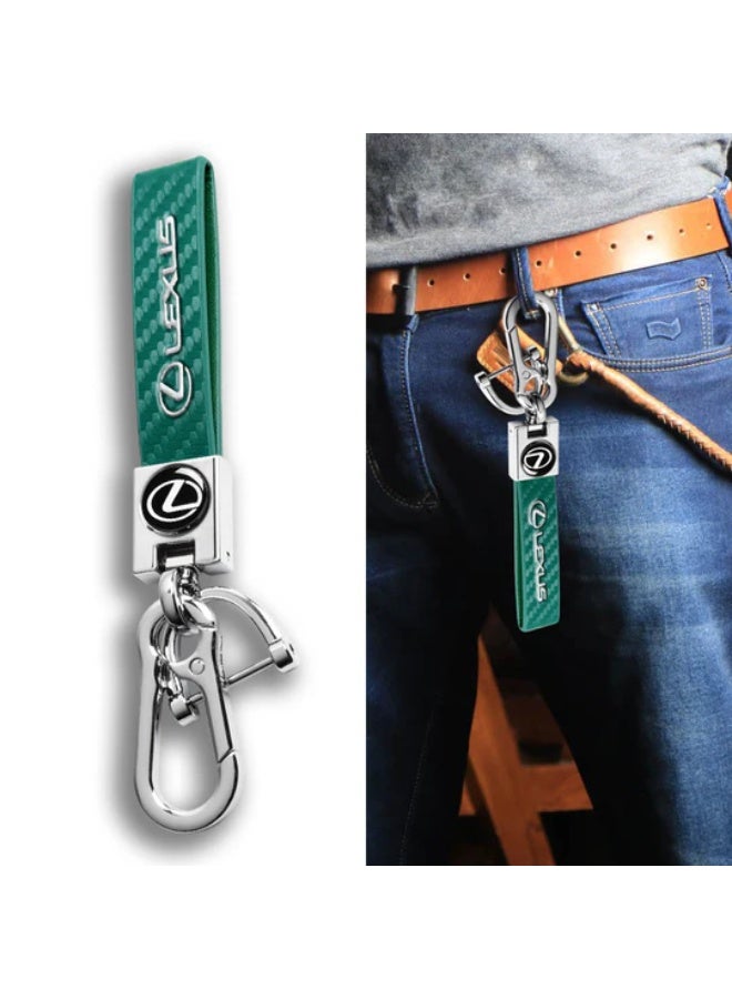 LEXUS Carabiner Keychain, Universal Heavy Duty Woven Handmade Leather Key Chain for Men and Women - Image 5