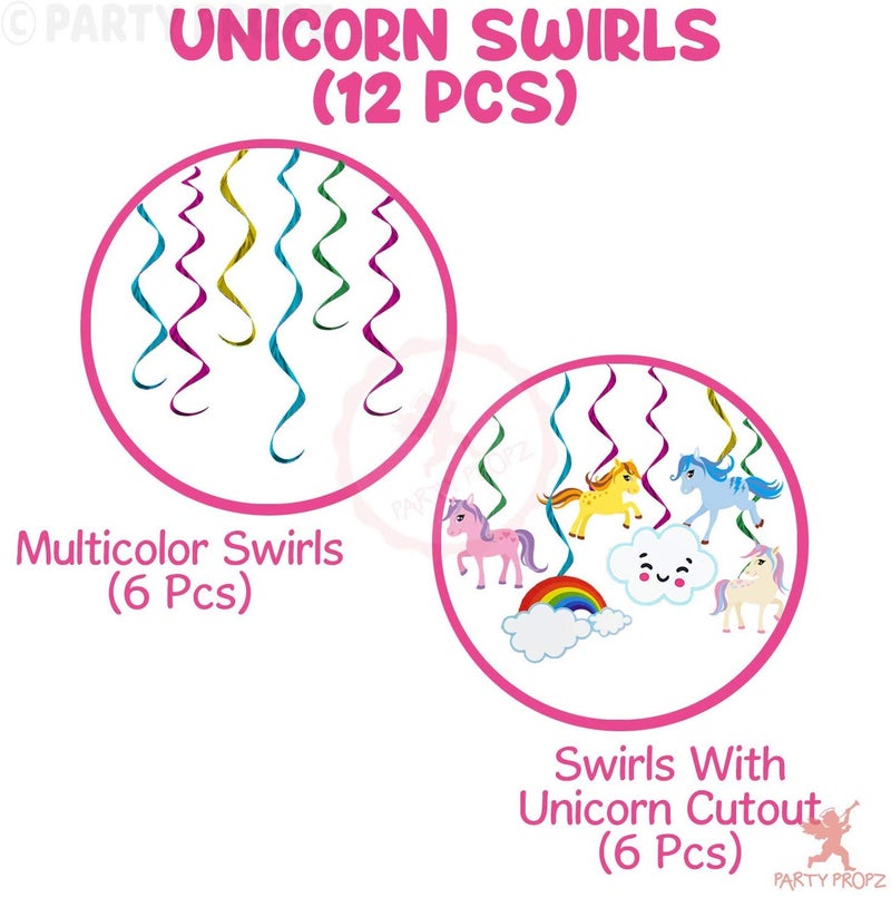 Shoro Magical Unicorn Ceiling Hanging Swirl Decorations - Image 4