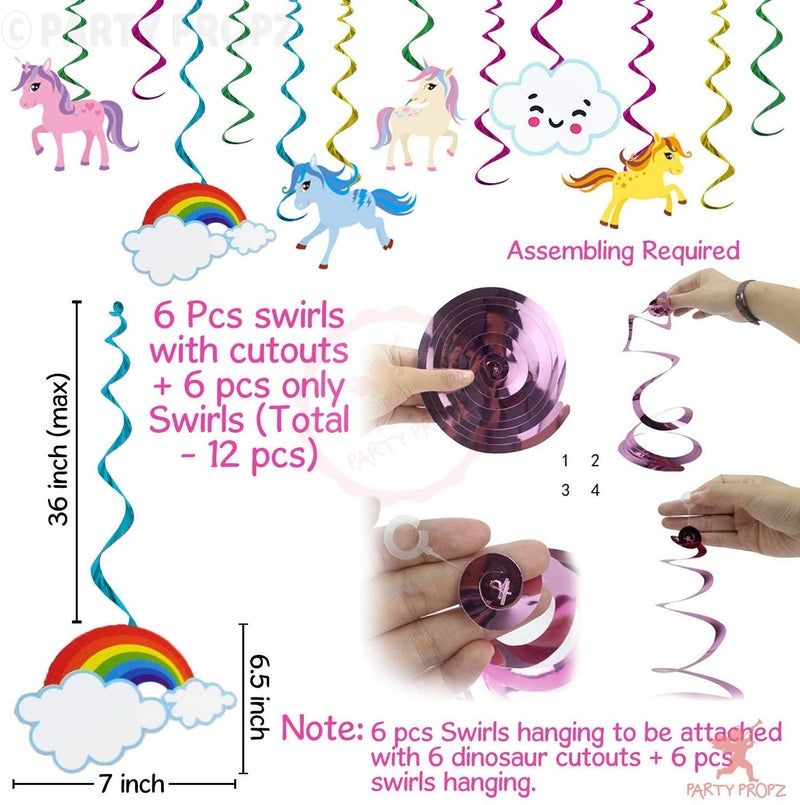 Shoro Magical Unicorn Ceiling Hanging Swirl Decorations - Image 5