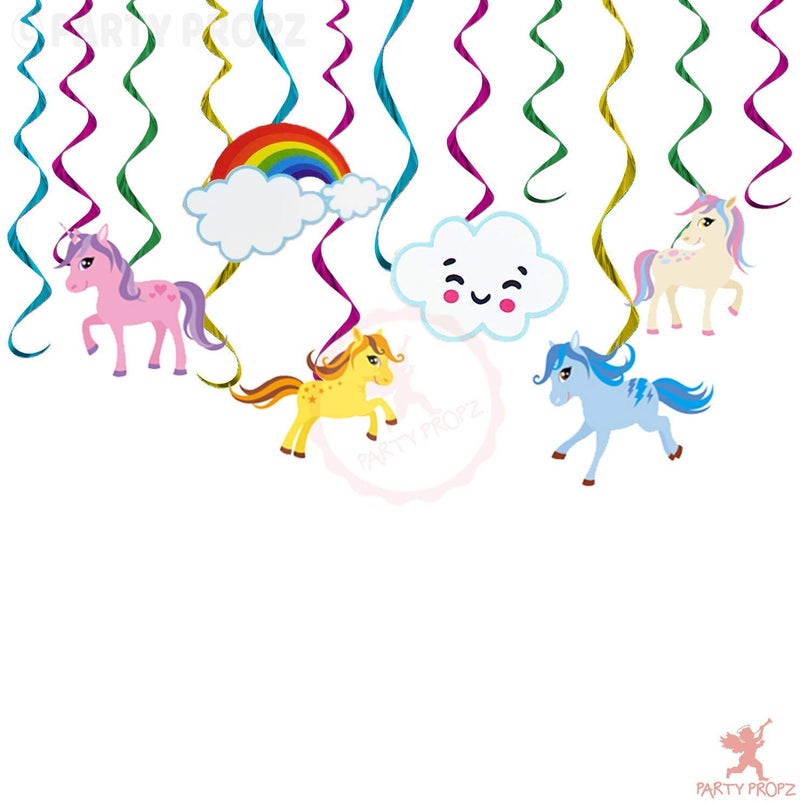 Shoro Magical Unicorn Ceiling Hanging Swirl Decorations - Image 3