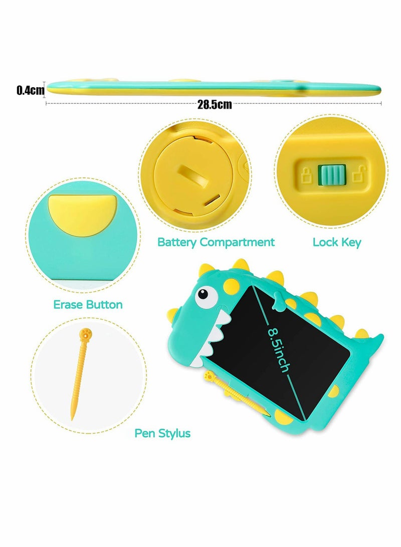 Barakah LCD Writing Tablet for Kids, Portable Electronic Drawing Board, Cute Dinosaur Shape LCD Writing Pad, 8.5 Inch Light with Lock Function Erasable Electronic Doodle Gift for Boy Girl - Image 5