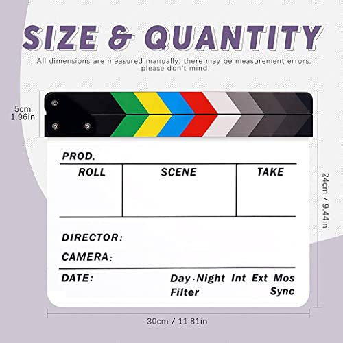 HASTHIP® 24 * 30cm Clap Board with Markers and Erasers for Movie Directors - Image 2