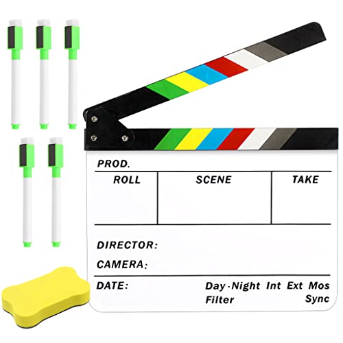 HASTHIP® 24 * 30cm Clap Board with Markers and Erasers for Movie Directors - Image 1