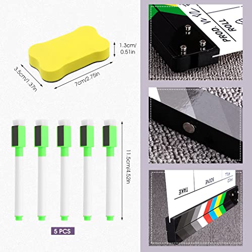 HASTHIP® 24 * 30cm Clap Board with Markers and Erasers for Movie Directors - Image 3