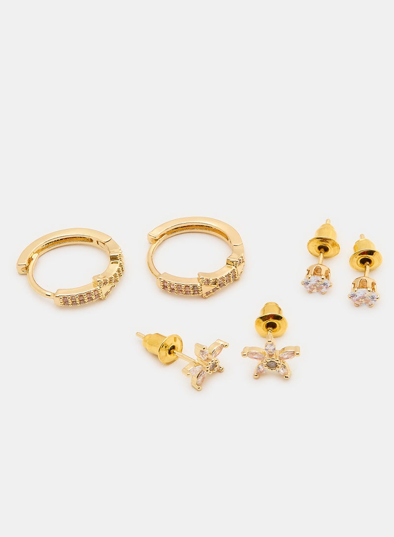 أقراط مطلية بالذهب - Image 1