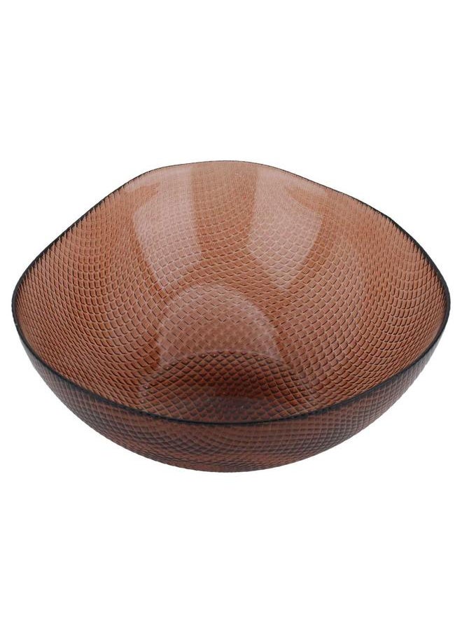 Alsaif Glass Serving Bowl 26X26X12 Cm Brown  - Image 2
