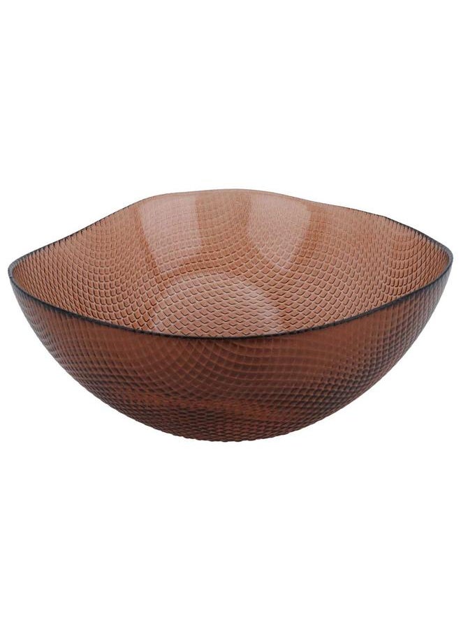 Alsaif Glass Serving Bowl 26X26X12 Cm Brown  - Image 1