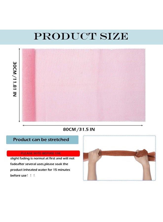 JASSINS African Exfoliating Net,JASSINS African Sponge Net,Body Exfoliating Long Net Shower Body Scrubber Back Scrubber Skin Smoother（Black+White+Pink） - Image 4