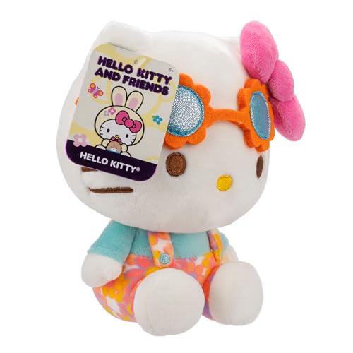 Jazwares Hello Kitty and Friends 8" Plush w/Flower Overalls & Sunglasses - Limited Edition Officially Licensed Sanrio - Soft Doll Stuffed Toy Figure - Gift for Kids, Girls, Boys - 2+ - Image 3