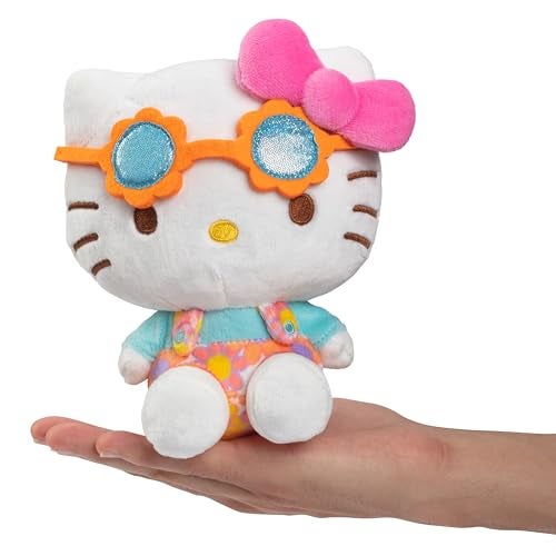 Jazwares Hello Kitty and Friends 8" Plush w/Flower Overalls & Sunglasses - Limited Edition Officially Licensed Sanrio - Soft Doll Stuffed Toy Figure - Gift for Kids, Girls, Boys - 2+ - Image 5