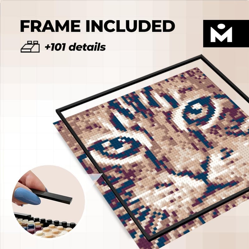 MOZABRICK Color Photo Construction Set, 7000 Bricks, Black, 51 cm x 51 cm Size S, 70001 - Image 3