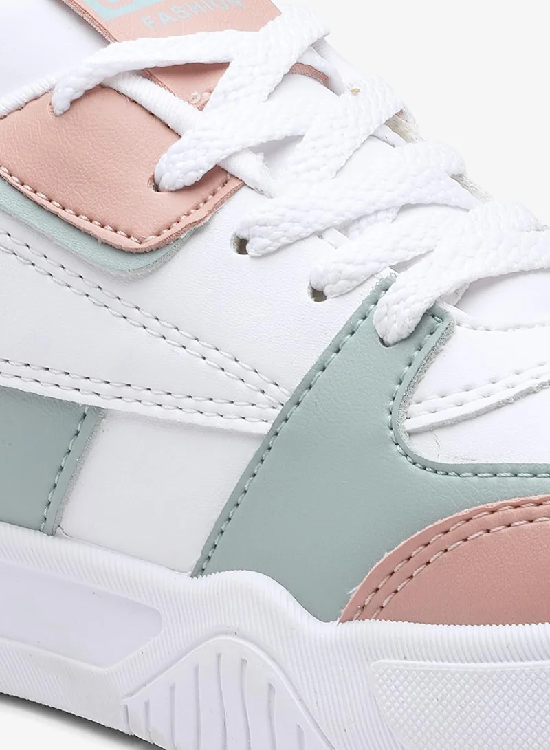 Asian  Casual Sneakers for Women in White Peach for Women | Best Price UAE
