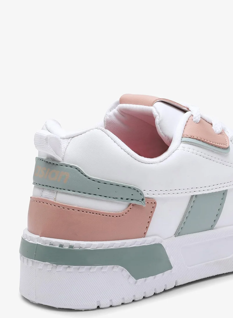 Asian  Casual Sneakers for Women in White Peach for Women | Best Price UAE