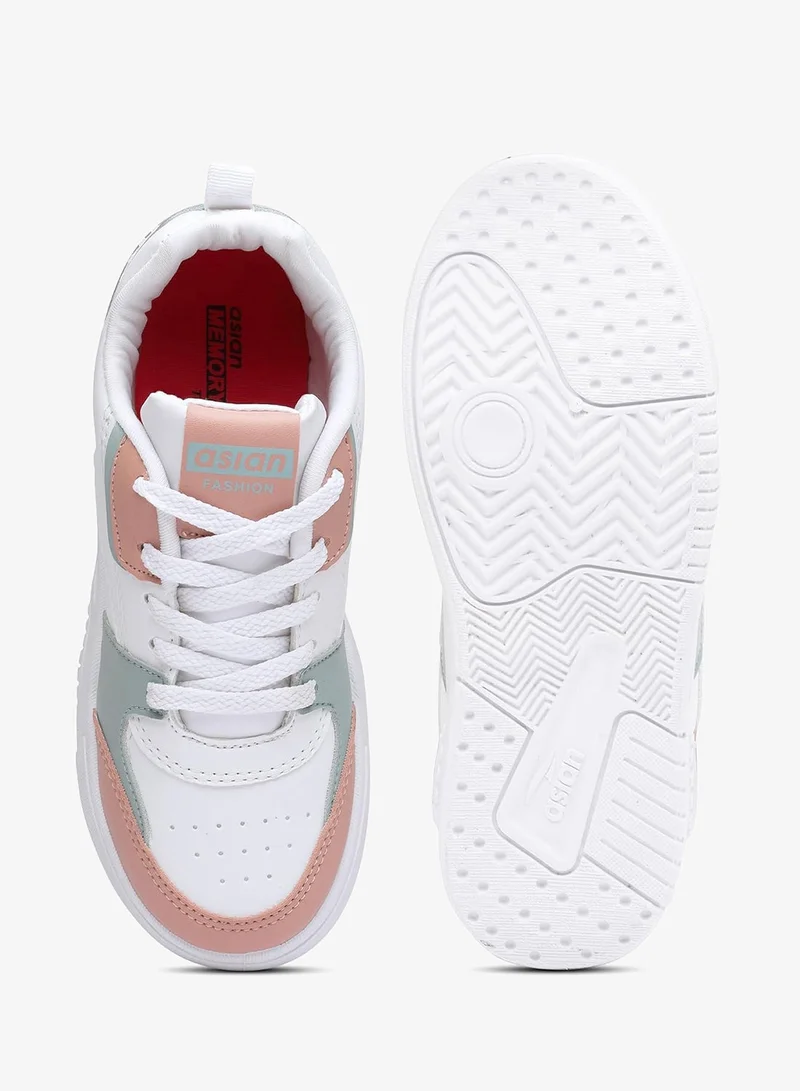 Asian  Casual Sneakers for Women in White Peach for Women | Best Price UAE