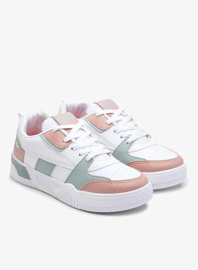 Asian  Casual Sneakers for Women in White Peach for Women | Best Price UAE
