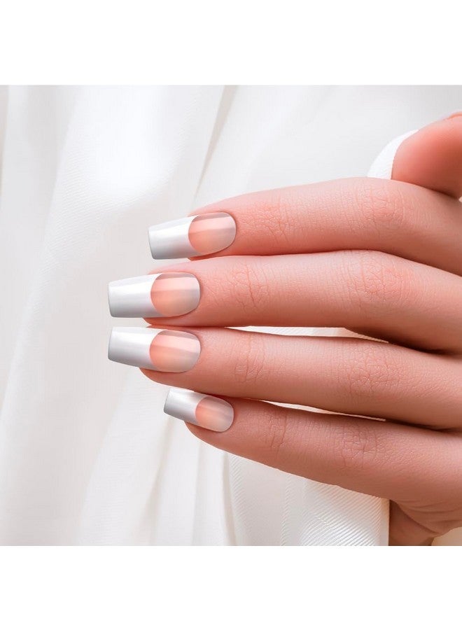 KISS Acrylic French False Nails Kit, Long Coffin Wilder Fit Design Nail, Classic White Color French Tip Nails, Ready To Wear Gel & Manicure Stick Included, Long-Lasting Convenient & Easy To Apply - Image 2