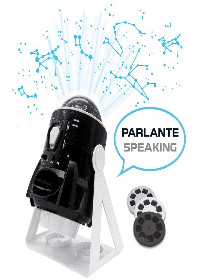 LEXiBOOK Speaking 2-in-1 Constellations and Images Planetarium Projector English/Spanish, 24 Images to Discover Space, 2 Constellation Domes, STEM, Black/White, NLJ181i2 - Image 2